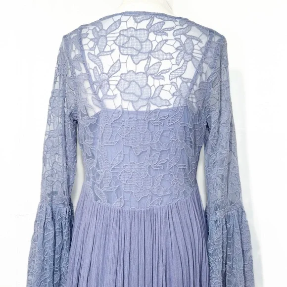 SOLD-Free People Embroidered Lace Crinkle Tunic Dress - Picture 8 of 13